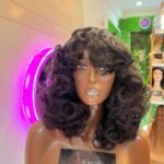 Wig Floral in black (High Temperature wig)