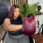 Wig Burgundy Bone Straight